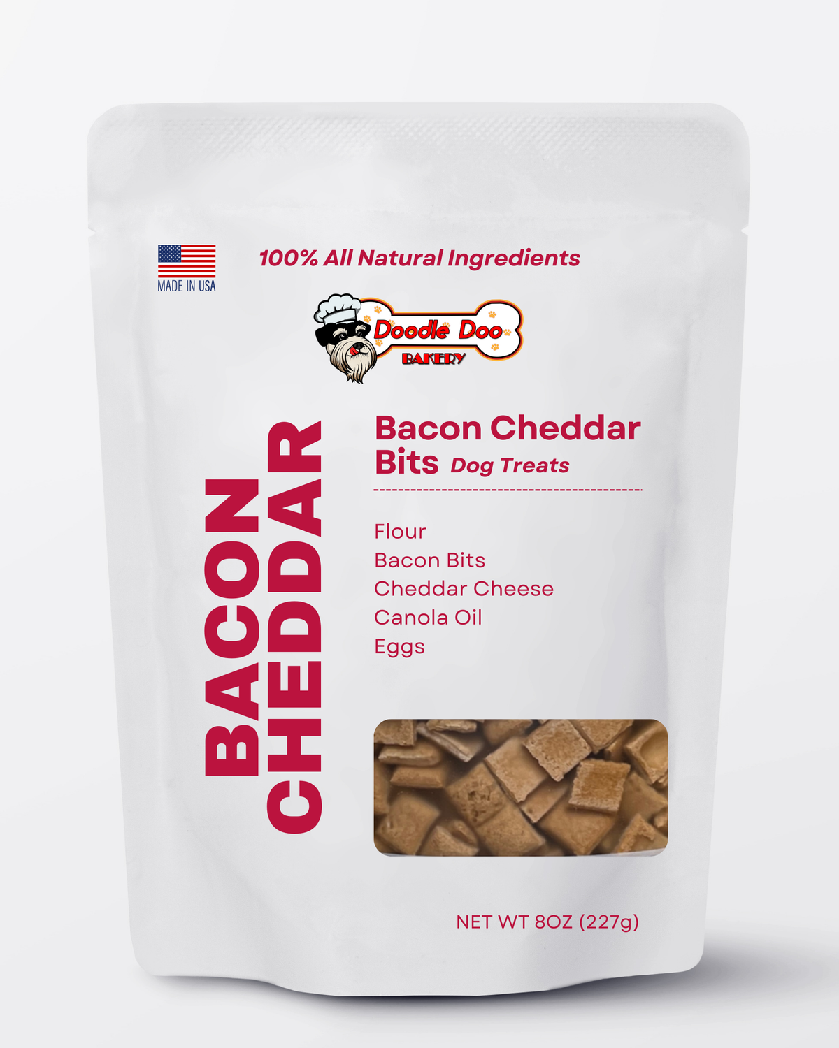 Homemade Dog Treats - 🥓 Bacon Cheddar Bits Treat 1/2lb-0