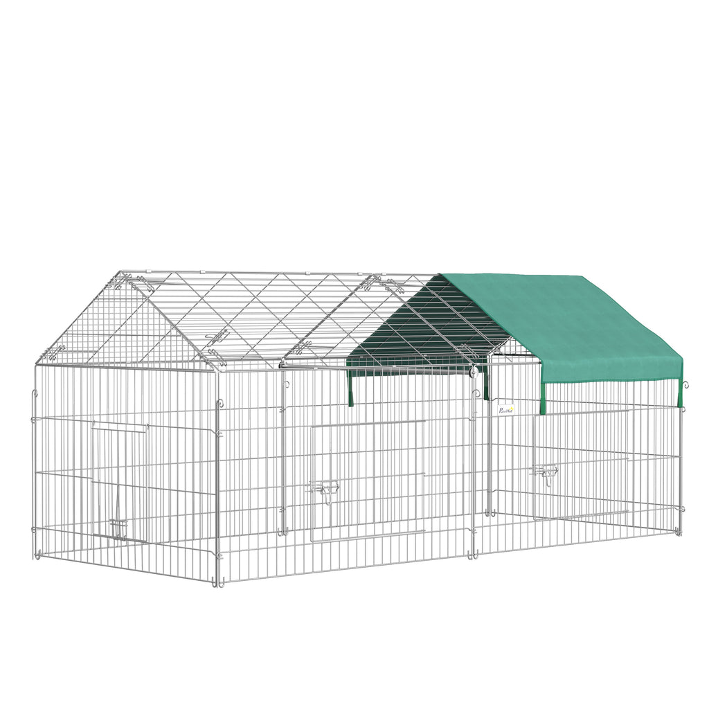 Durable and sturdy galvanized metal frame with a polyethylene cover
