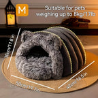 Plush Fleece Cat Cave Bed for Winter Comfort