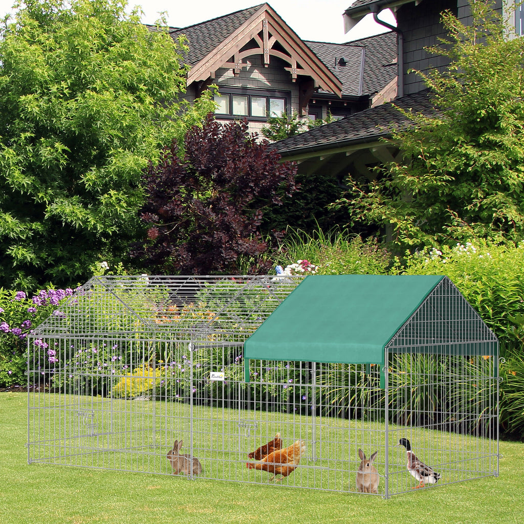 Durable and sturdy galvanized metal frame with a polyethylene cover