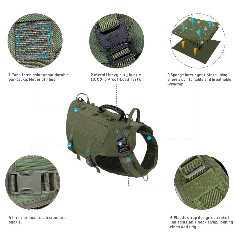 Dog outdoor vest tactical suit-3