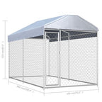 Outdoor kennel with roof-6