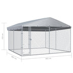 Outdoor kennel with roof-4