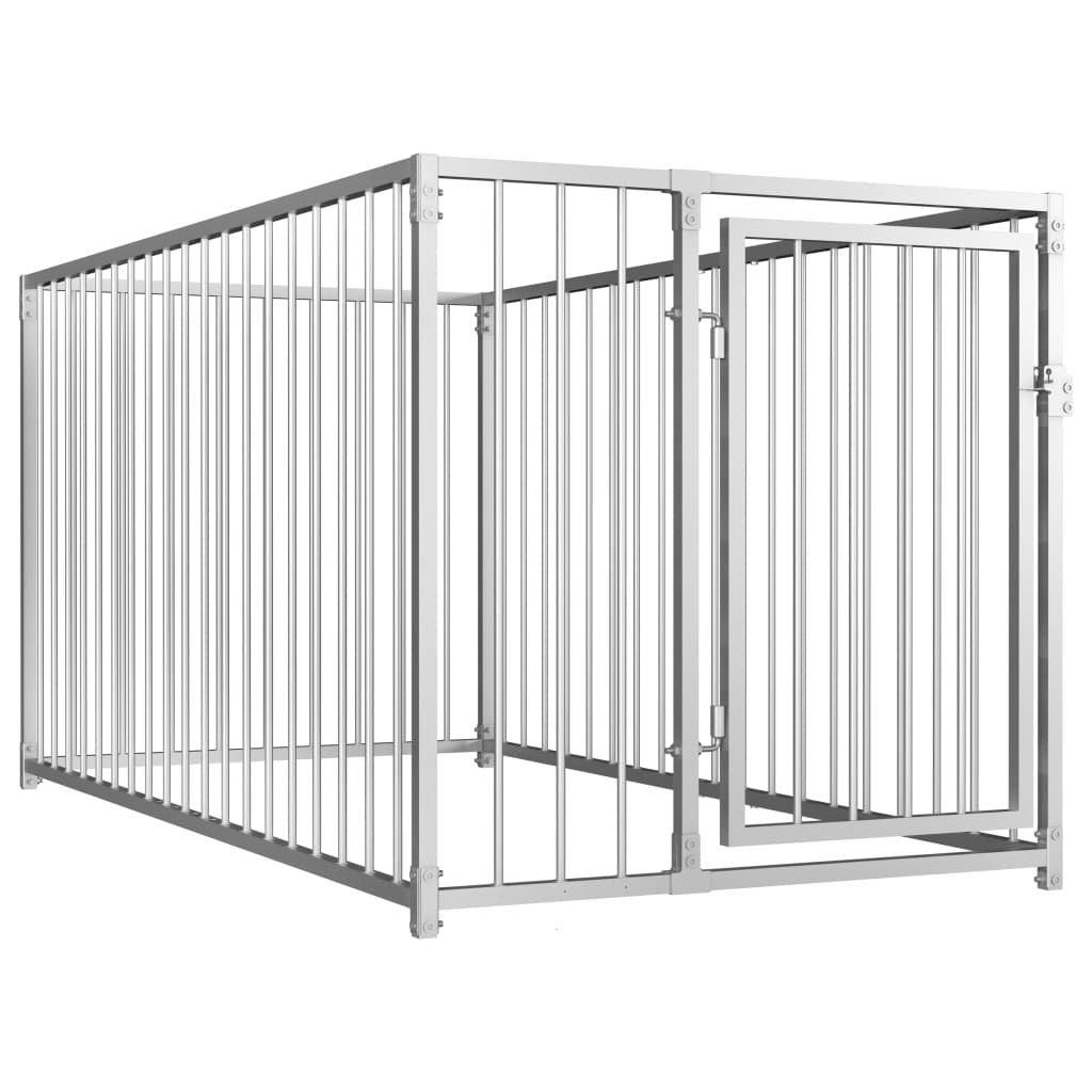 Outdoor dog kennel 100x200x100 cm-6