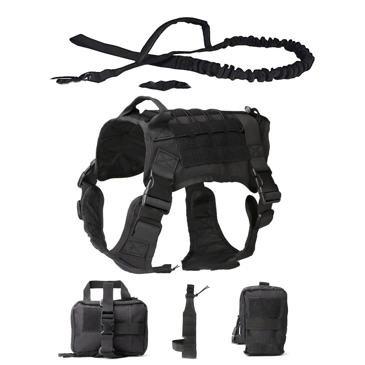 Outdoor Dog Vest Five Piece Suit Tactical Dog Clothing Dog Supplies-2