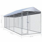 Outdoor kennel with roof-5