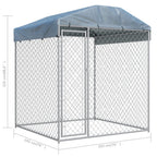 Outdoor kennel with roof-1