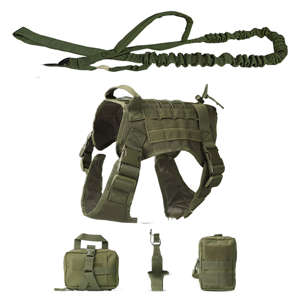 Outdoor Dog Vest Five Piece Suit Tactical Dog Clothing Dog Supplies-8