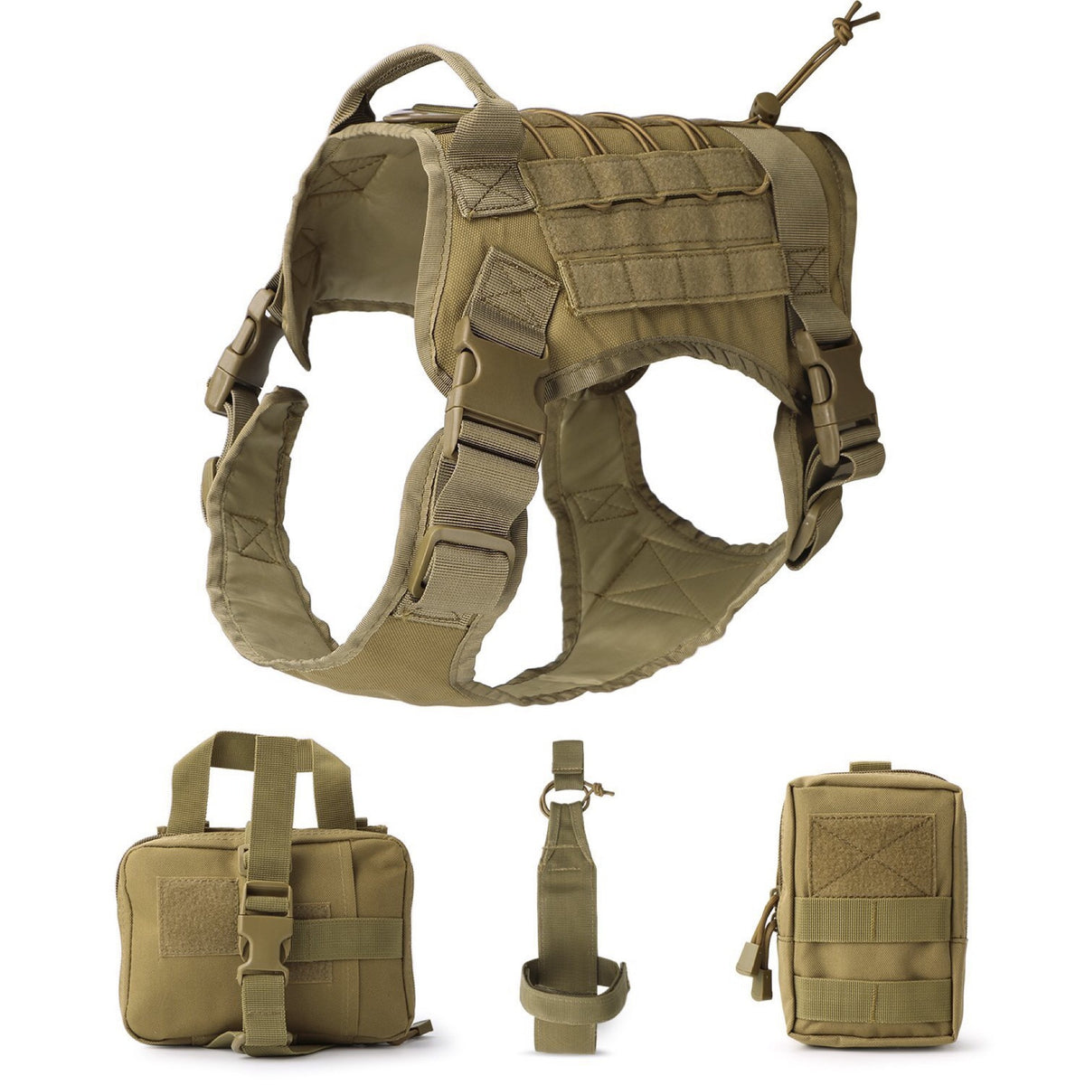 Outdoor Dog Vest Five Piece Suit Tactical Dog Clothing Dog Supplies-4