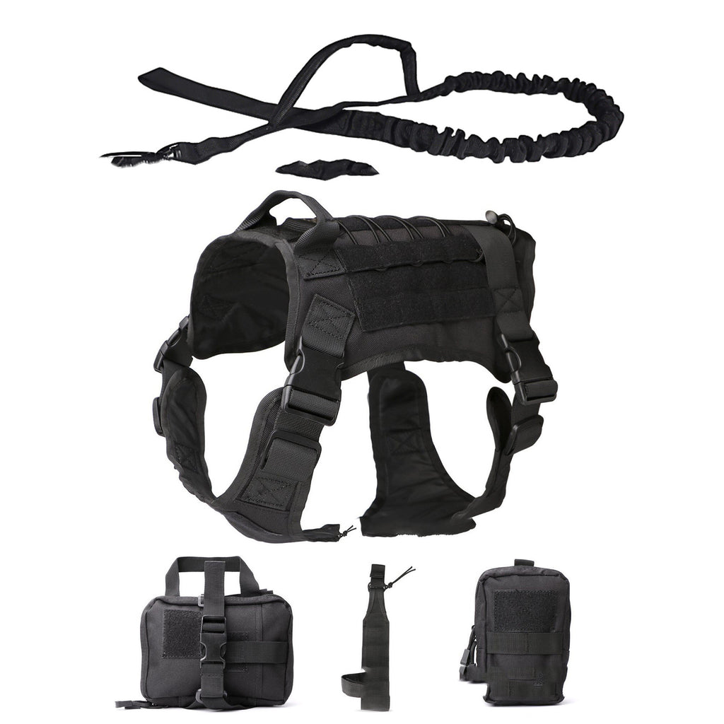 Outdoor Dog Vest Five Piece Suit Tactical Dog Clothing Dog Supplies-5