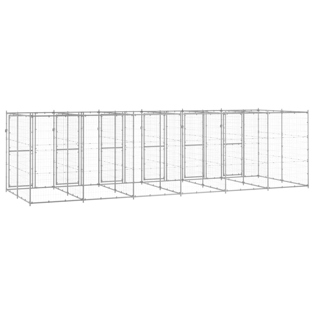 Outdoor Large dog kennel Galvanized steel-1