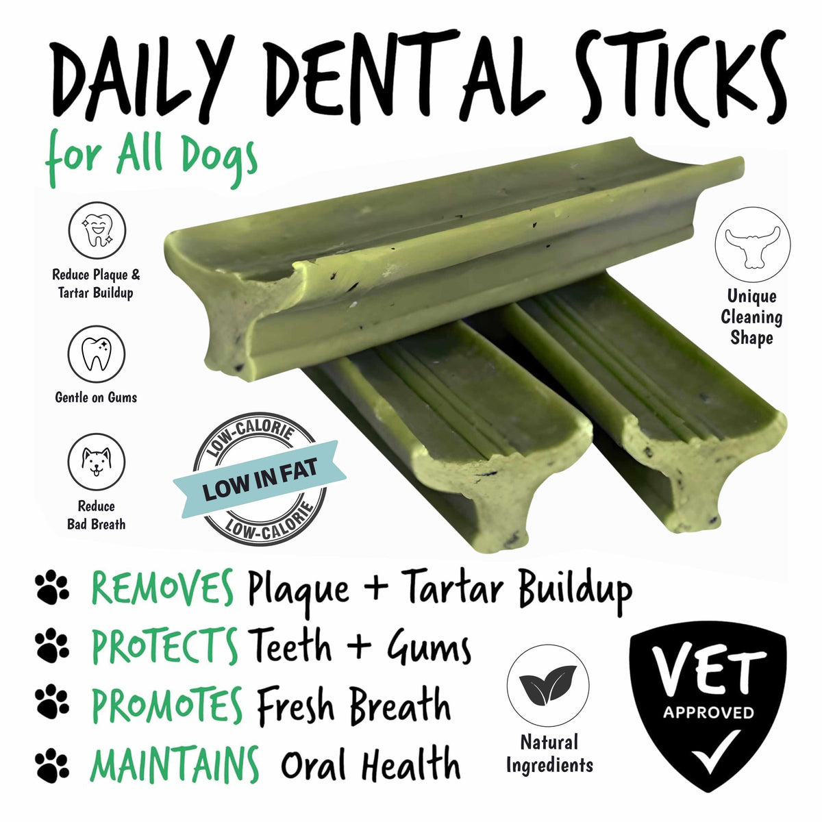 Gently Dently- Fresh Breath Mint Dental Treats for Dogs 175g-3