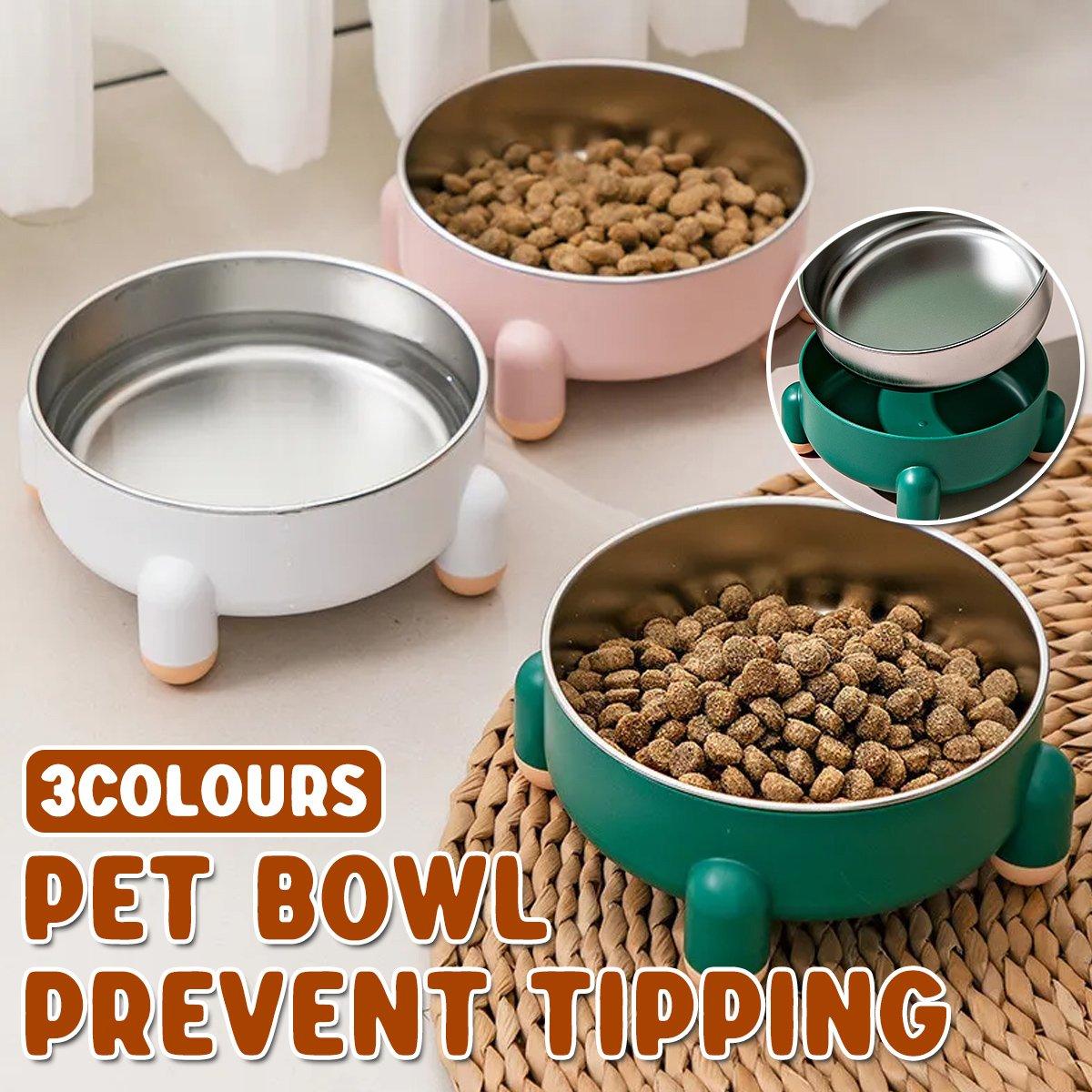 Anti-Tip Stainless Steel Dog Bowl Pet Basin for Dogs Cats Durable Feeding Dish-0