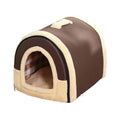 S Size Pet House Kennel Soft Igloo Beds Cave Cat Puppy Bed Warm Cushion Fold