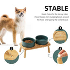 Ceramic Elevated Dog Bowl Anti-Slip Double Bowl for Small Medium Large Dogs-4
