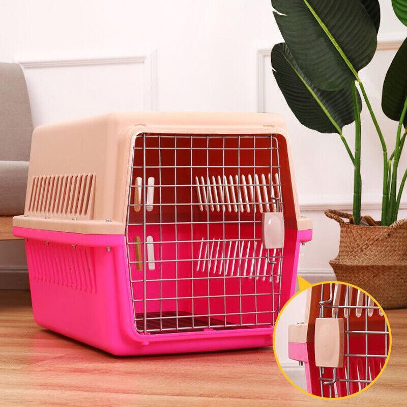 Large Pet Transport Crate for Dog Cat Rabbit Portable Ventilated Travel Carrier-2