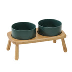 Ceramic Elevated Dog Bowl Anti-Slip Double Bowl for Small Medium Large Dogs-6