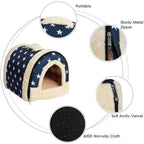 S Size Pet House Kennel Soft Igloo Beds Cave Cat Puppy Bed Warm Cushion Fold