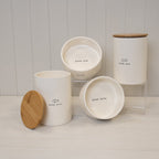 Good Dog' Ceramic Treat Jar with Bamboo Lid.-2