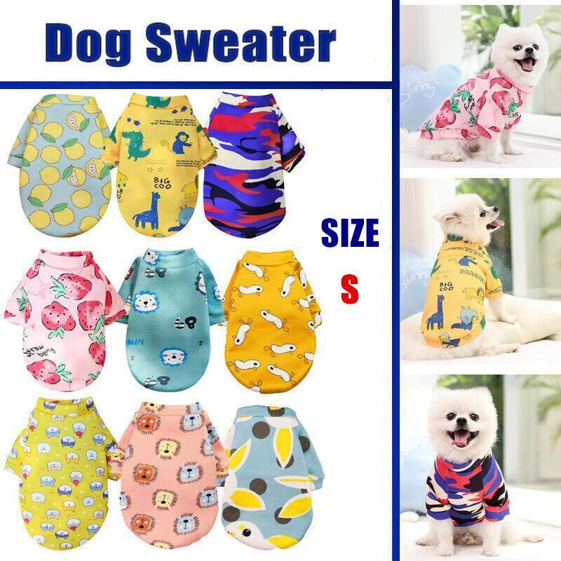 S Size Cute Pet Dog Warm Jumper Sweater Clothes Cat Knitwear Knitted Coats Winter