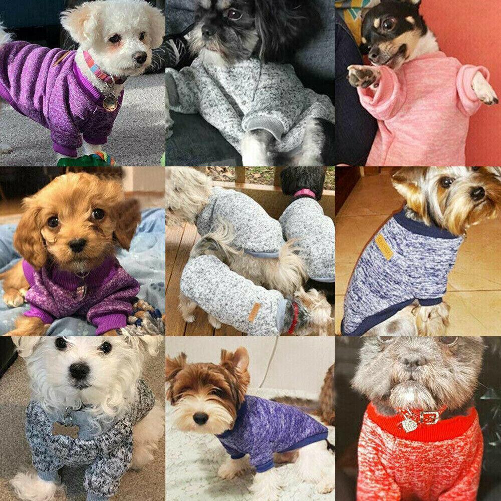 M Size Cute Pet Dog Warm Jumper Sweater Clothes Cat Knitted Coat Winter