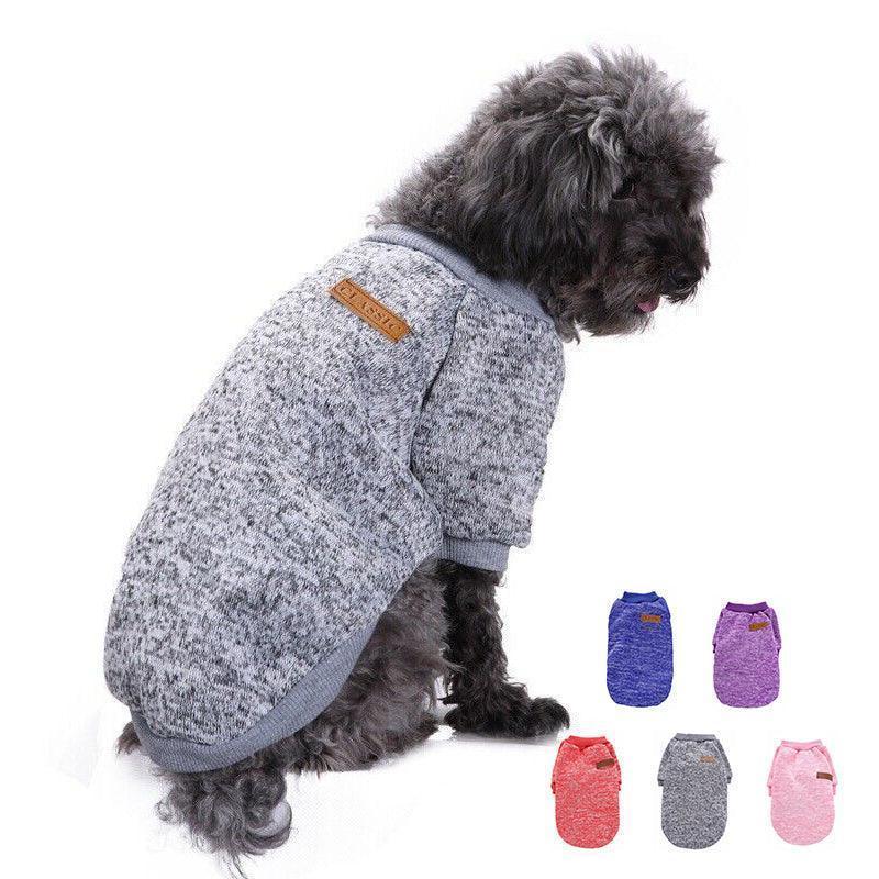 M Size Cute Pet Dog Warm Jumper Sweater Clothes Cat Knitted Coat Winter