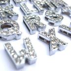 Crystal Slider Letters 10mm - Silver-0