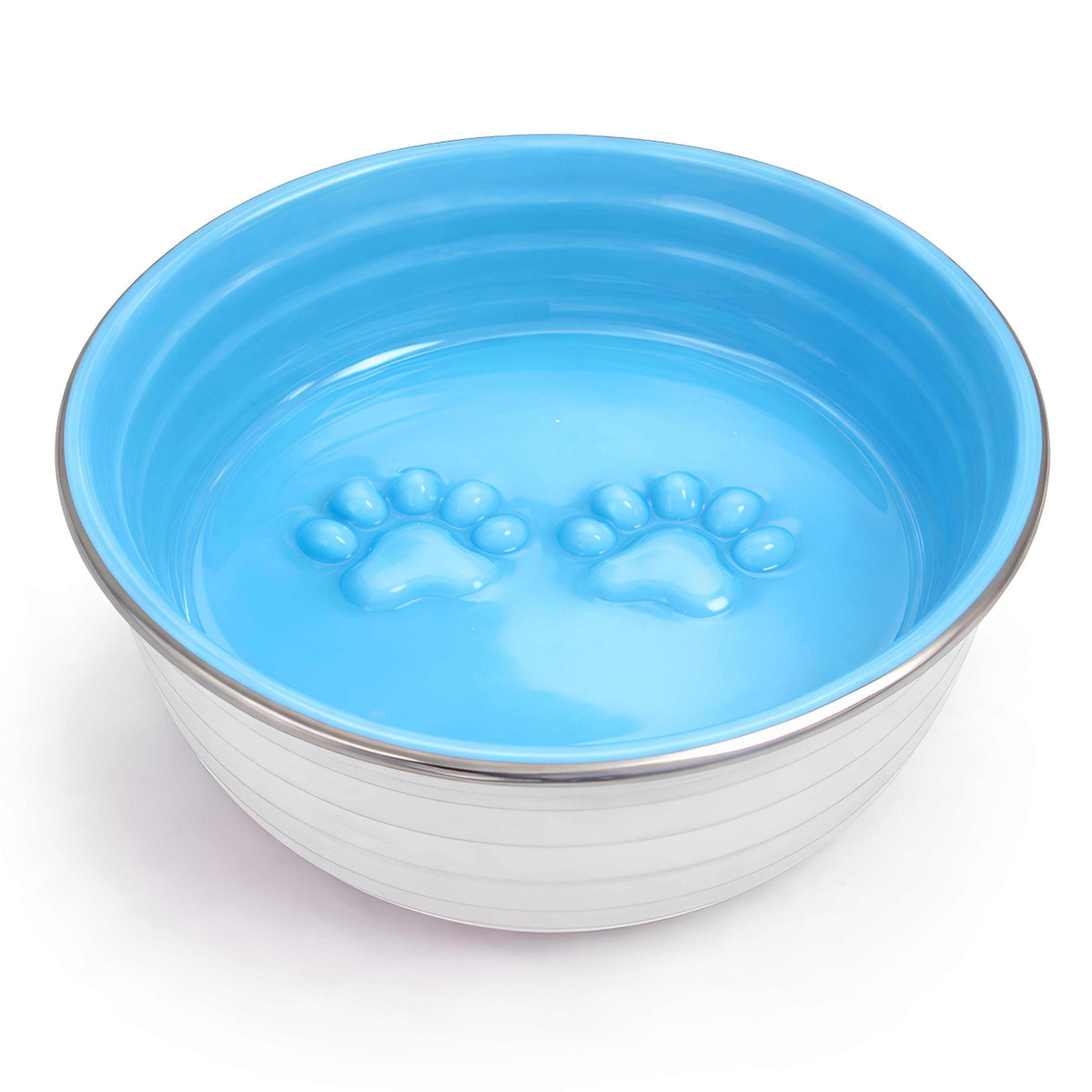 The Poppy Collection Dog Bowl - Blue-0