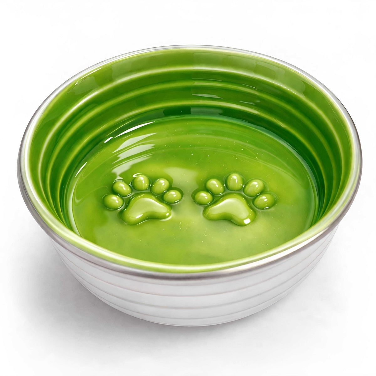 The Poppy Collection Dog Bowl - Green-0
