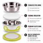 ThermaCool Dog Bowl - Olive Green-2